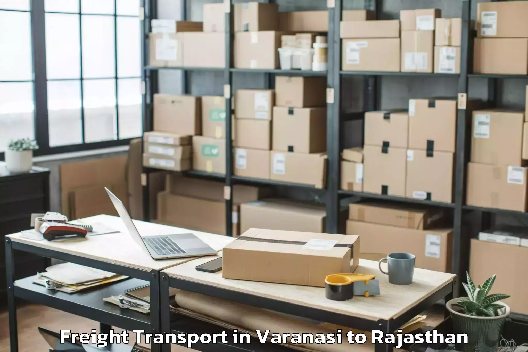 Trusted Varanasi to Maulana Azad University Jodhpu Freight Transport